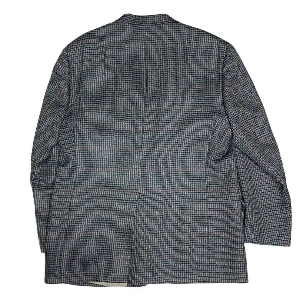 Tommy Hilfiger Plaid Blazer Size 46 Long Gray Red